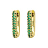 Heavy Industry Micropaved Zircon Earrings Copper Plated With Real Gold Geometric Light Luxury Style For Women Seiko