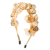 Heavyduty Floral Metal Headband Electroplated Hair Accessories For Women