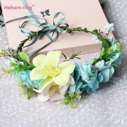 Hera Wreath  Hawaiian Holiday Wreath Adjustable Headdress  Bride Hair Band Wedding Factory Wholesale