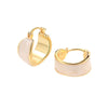 Herbal Style Geometric Copper 18K Gold Plated Drop Glaze Earrings For Women