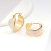 Herbal Style Geometric Copper 18K Gold Plated Drop Glaze Earrings For Women