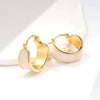 Herbal Style Geometric Copper 18K Gold Plated Drop Glaze Earrings For Women
