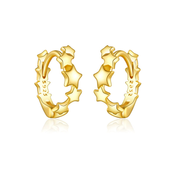 High Design Sense S925 Sterling Silver Fashion Personality Joker Ear Buckle Earrings For Women With Platinum Or 18K Gold Electroplating