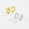 High Design Sense S925 Sterling Silver Fashion Personality Joker Ear Buckle Earrings For Women With Platinum Or 18K Gold Electroplating