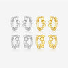 High Design Sense S925 Sterling Silver Fashion Personality Joker Ear Buckle Earrings For Women With Platinum Or 18K Gold Electroplating