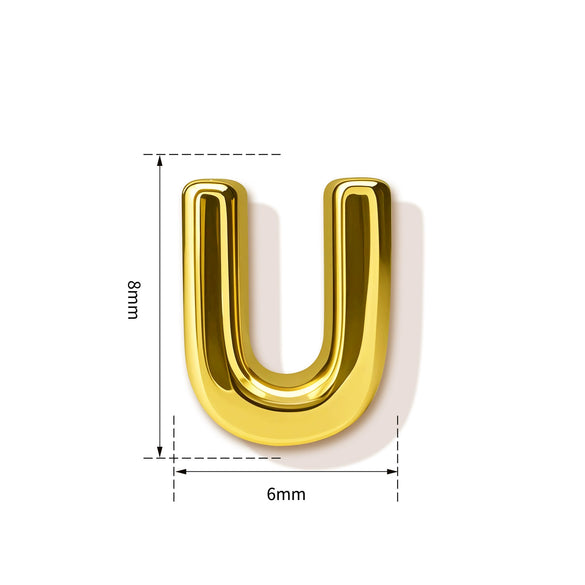 High End Copper Letter Pendant With Glossy Electroplated Finish Simple Versatile Alphabet Charm For Necklaces And Bracelets