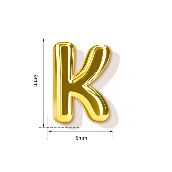 High End Copper Letter Pendant With Glossy Electroplated Finish Simple Versatile Alphabet Charm For Necklaces And Bracelets