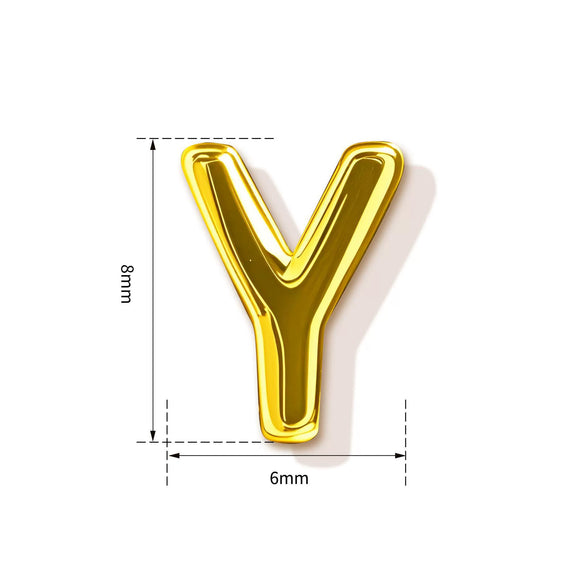 High End Copper Letter Pendant With Glossy Electroplated Finish Simple Versatile Alphabet Charm For Necklaces And Bracelets