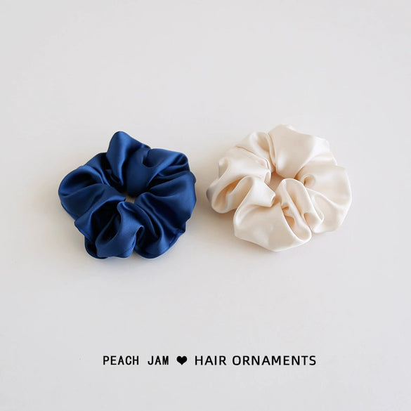 High End Handmade Satin Cloth Oversized Scrunchie Simple Elegant Hair Tie Headwear For Women