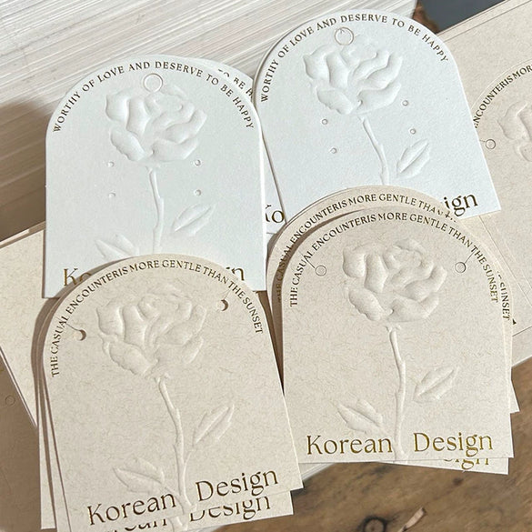 High End Jewelry Display Cardboard Packaging With Hot Stamping Logo And Stereo Rose Tissue Paper Printing