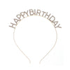 High End Rhinestone Children’s Headband With English Alphabet Letter Design Electroplated Party Hair Accessory