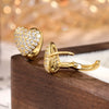 High End 925 Silver Heart Shaped Earrings Inlaid With Zircon For Women