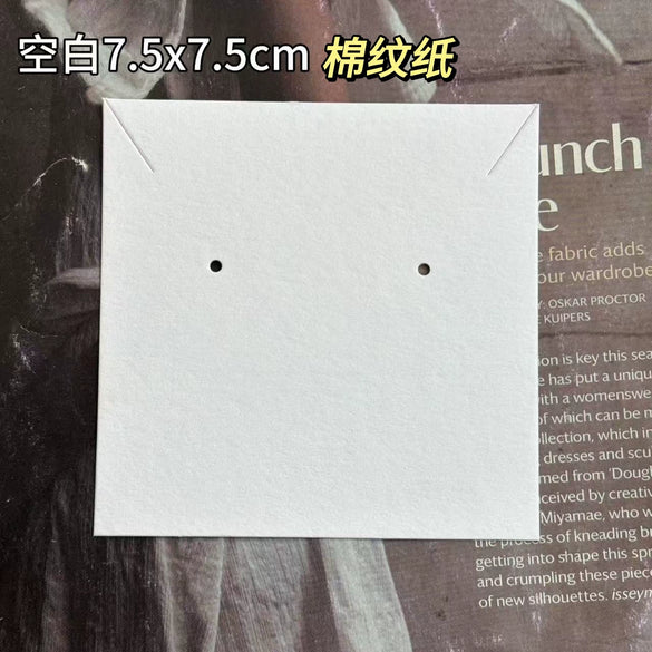 High Grade Jewelry Display Packaging Card Made Of Kapok Earth Paper With Pearlescent Finish Bronzing And Concave Convex Printing