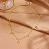 High Grade Small Flower Double Layer Women's Titanium Steel Necklace With Geometric Design And Box Chain