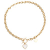 High Grade Stitching Imitation Fritillaria Pendant Necklace For Women Alloy Material Geometric Pattern Electroplating Treatment Twist Chain