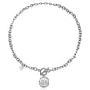 High Grade Stitching Imitation Fritillaria Pendant Necklace For Women Alloy Material Geometric Pattern Electroplating Treatment Twist Chain