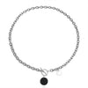 High Grade Stitching Imitation Fritillaria Pendant Necklace For Women Alloy Material Geometric Pattern Electroplating Treatment Twist Chain