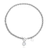 High Grade Stitching Imitation Fritillaria Pendant Necklace For Women Alloy Material Geometric Pattern Electroplating Treatment Twist Chain