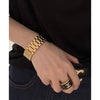 High Grade Titanium Steel Geometric Watch Chain Bracelet With Textured Personality Style For Unisex Daily Wear Accessories