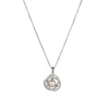 High Grade Women's Simple All Match Titanium Steel Clavicle Chain With Camellia Flower Pendant Pearl Necklace Diamond Designed