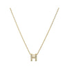 High Grade Women's Titanium Steel Letter H Necklace With Electroplating In Simple Cold Style All Match Clavicle Chain For Summer