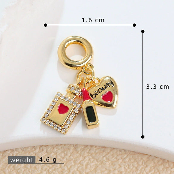 High Heels Multiaccessory Pendant Copper Geometric Electroplating Design