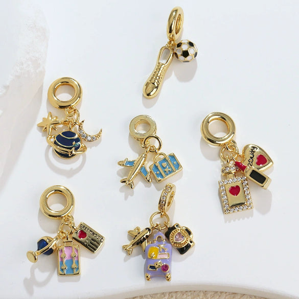 High Heels Multiaccessory Pendant Copper Geometric Electroplating Design