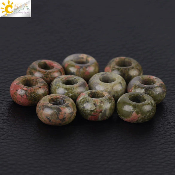 High Quality Natural Stone Large Hole Round Loose Beads Cut Stone Beads For Jewelry Making Necklaces And Bracelets Wholesale