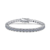 High Quality S925 Silver Platinum Plated Moissanite Light Luxury Geometric Tennis Bracelet With High Carbon Stone