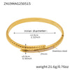 High Quality Super Flash Zircon Open Bracelet Stainless Steel 18K Gold Plated Jewelry
