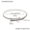 High Quality Super Flash Zircon Open Bracelet Stainless Steel 18K Gold Plated Jewelry