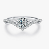 High Sense Crown Pattern Mosan Diamond S925 Sterling Silver Couple Wedding Proposal Ring
