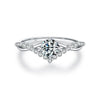 High Sense Crown Pattern Mosan Diamond S925 Sterling Silver Couple Wedding Proposal Ring