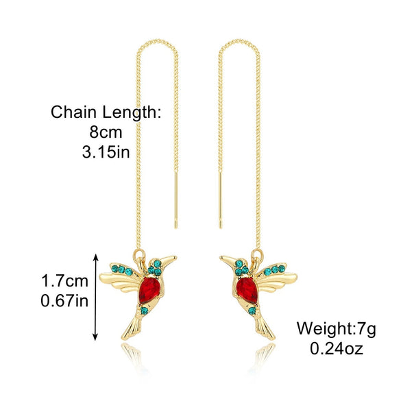 Highend Alloy Geometric Earrings For Women With Long Tassel And Butterfly Love Bird Design