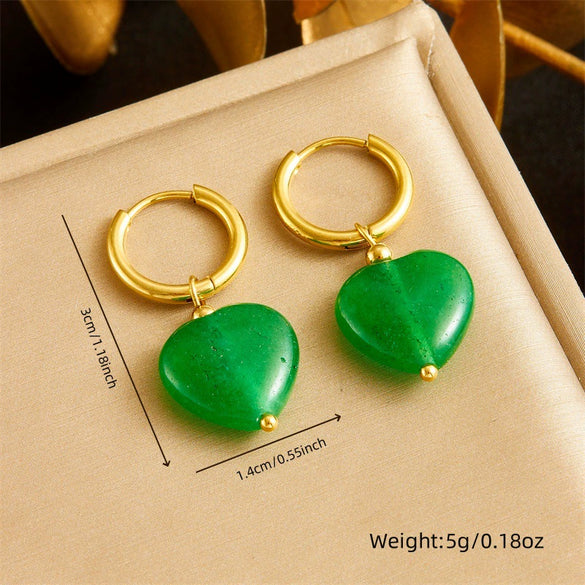 Highend Ancient Style Stainless Steel Geometric Ring Safety Buckle Hoop Earrings For Women With Electroplating