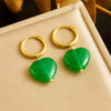 Highend Ancient Style Stainless Steel Geometric Ring Safety Buckle Hoop Earrings For Women With Electroplating