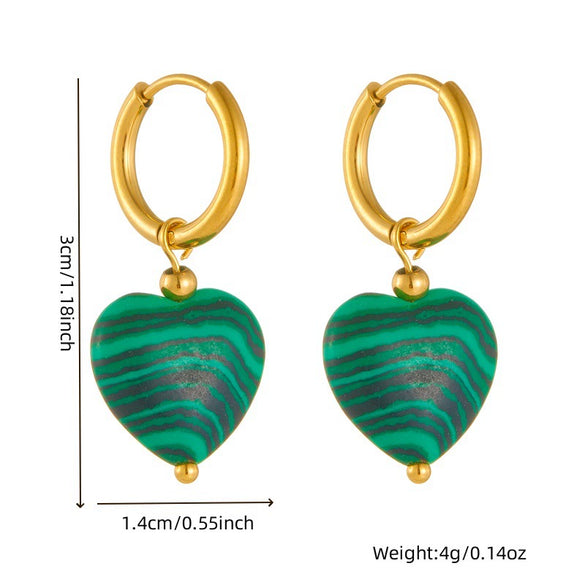 Highend Ancient Style Stainless Steel Geometric Ring Safety Buckle Hoop Earrings For Women With Electroplating