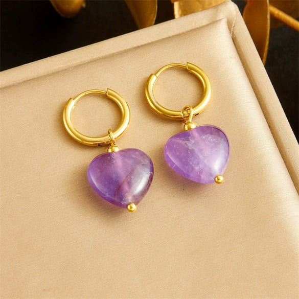 Highend Ancient Style Stainless Steel Geometric Ring Safety Buckle Hoop Earrings For Women With Electroplating