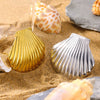 Highend Fashionable Exaggerated Holiday Style Stainless Steel Gold Platinum Shell Earrings With Ocean Life Pattern Electroplated