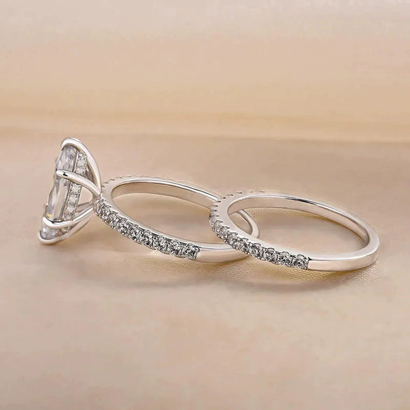 Highend Geometric Inlaid Copper Ring For Women