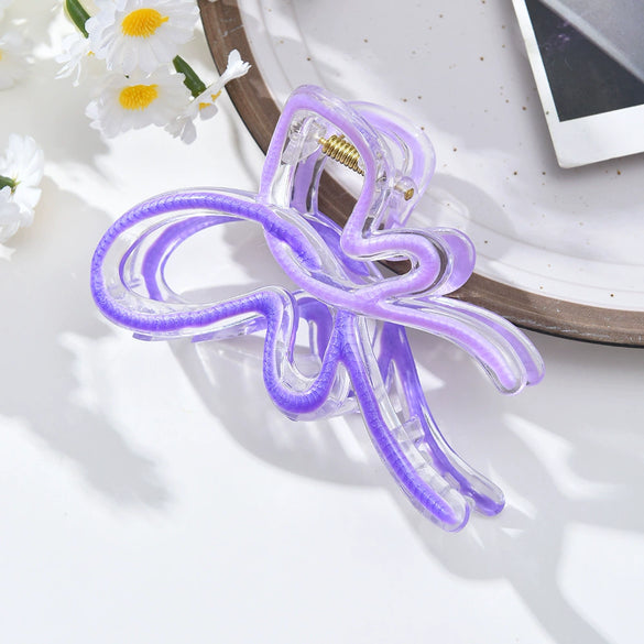 Highend Gradient Color Butterfly Hairpin For Women Dripping Oil Design Hair Accessories Shark Clip