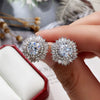 Highend Luxury Copper Snowflake And Flower Earrings With Full Diamond Zircon