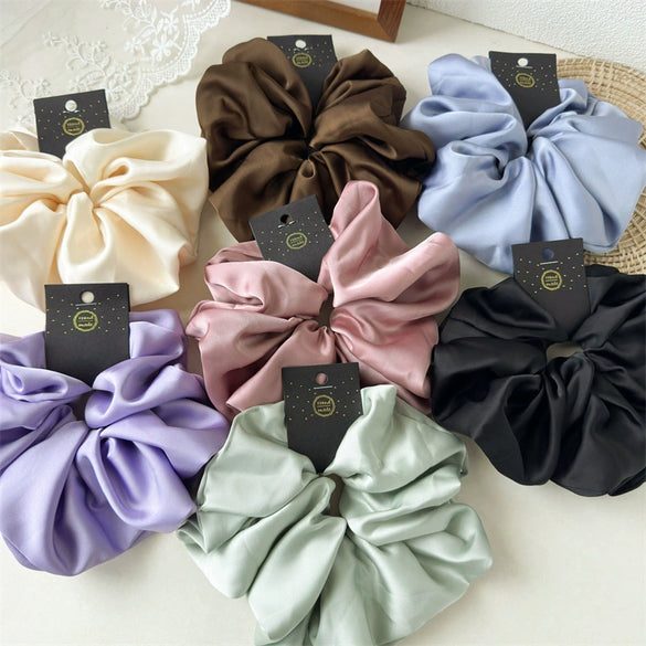Highend Satin Handmade Hair Tie Scrunchie With High Elasticity