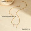 Highend Stainless Steel 18K Gold Plated Zircon Inlaid Geometric Tassel Necklace For Women