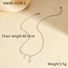 Highend Stainless Steel 18K Gold Plated Zircon Inlaid Geometric Tassel Necklace For Women