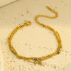Highend Stainless Steel Women's Bracelet Multilayered Moon Zircon Electroplated Fashion Jewelry