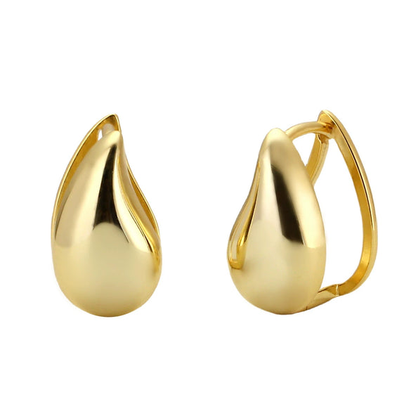 Highend Women's S925 Silver Water Drop Geometric Style Electroplated Ear Jewelry
