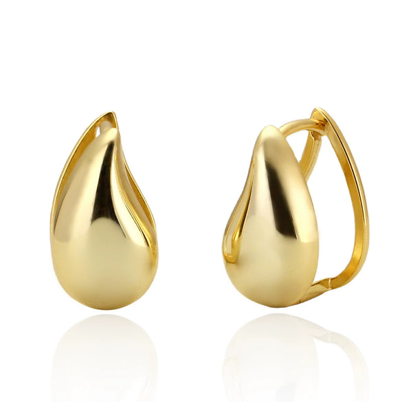 Highend Women's S925 Silver Water Drop Geometric Style Electroplated Ear Jewelry