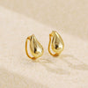 Highend Women's S925 Silver Water Drop Geometric Style Electroplated Ear Jewelry
