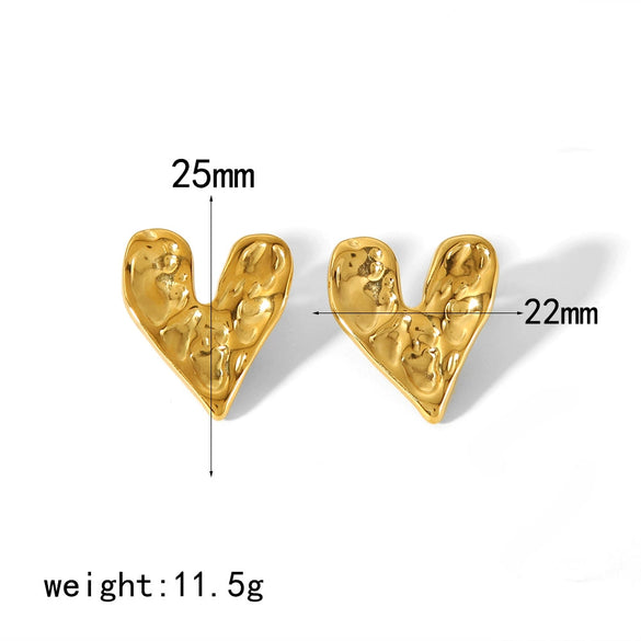Highgrade Butterfly Pearl Earrings Titanium Steel With The Crown Pattern Electroplated